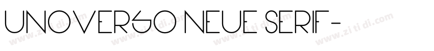 unoverso neue Serif字体转换